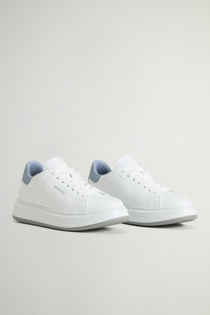 Arrow Sneakers in Leather (White Cheleste) - Detail View 1