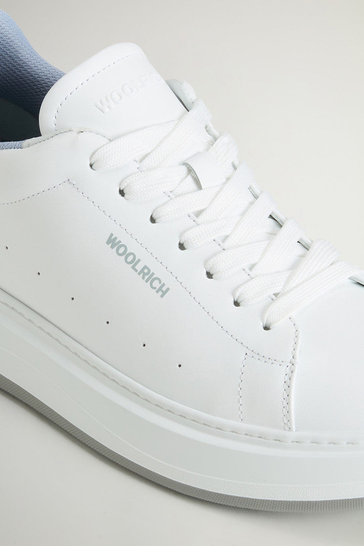 Arrow Sneakers in Leather (White Cheleste) - Detail View 4