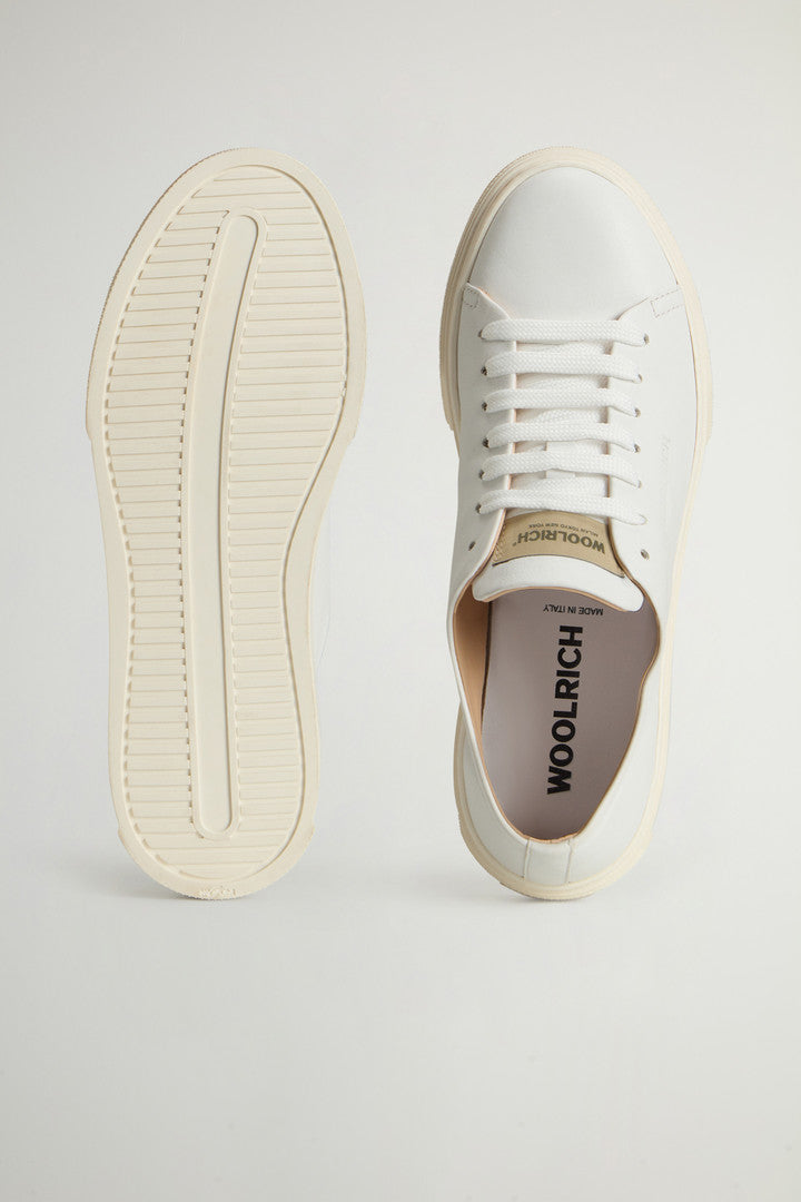 Cloud Court Nappa Leather Sneakers (White) - Detail View 3