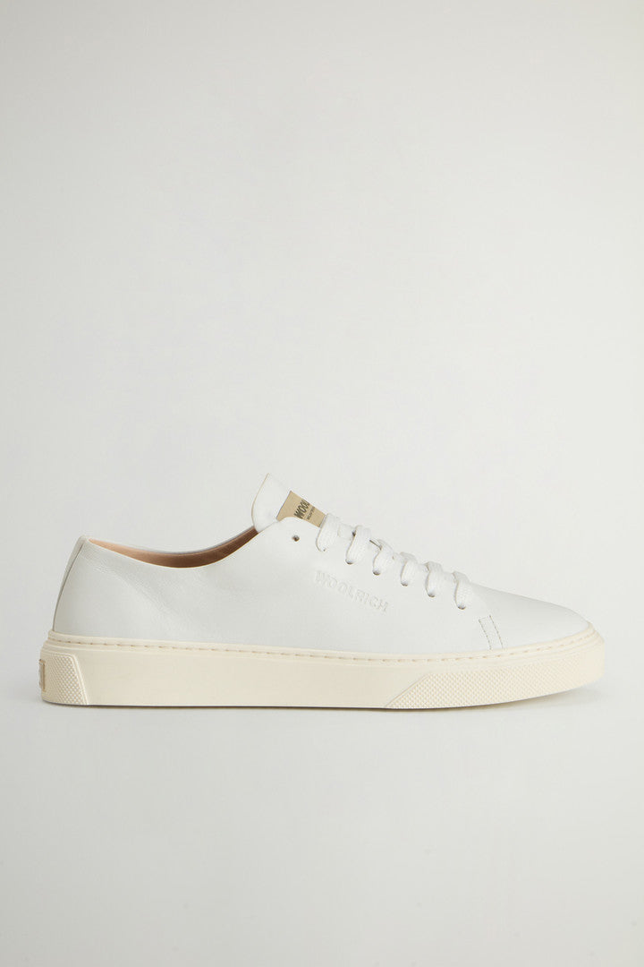 Cloud Court Nappa Leather Sneakers (White) - Main View