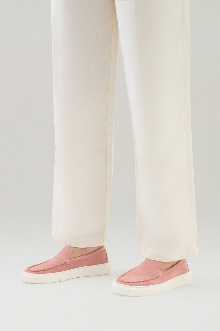 Suede Slip-on Loafers (Pink) - Detail View 5