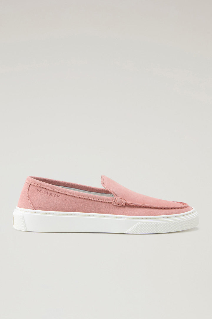 Suede Slip-on Loafers (Beige) - Detail View 1