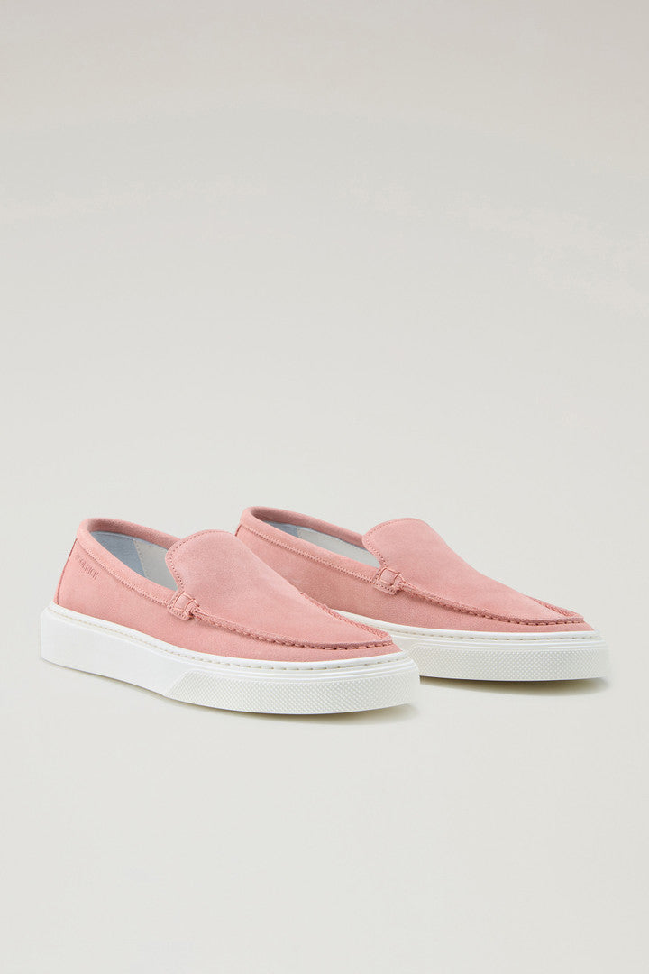 Suede Slip-on Loafers (Pink) - Detail View 2
