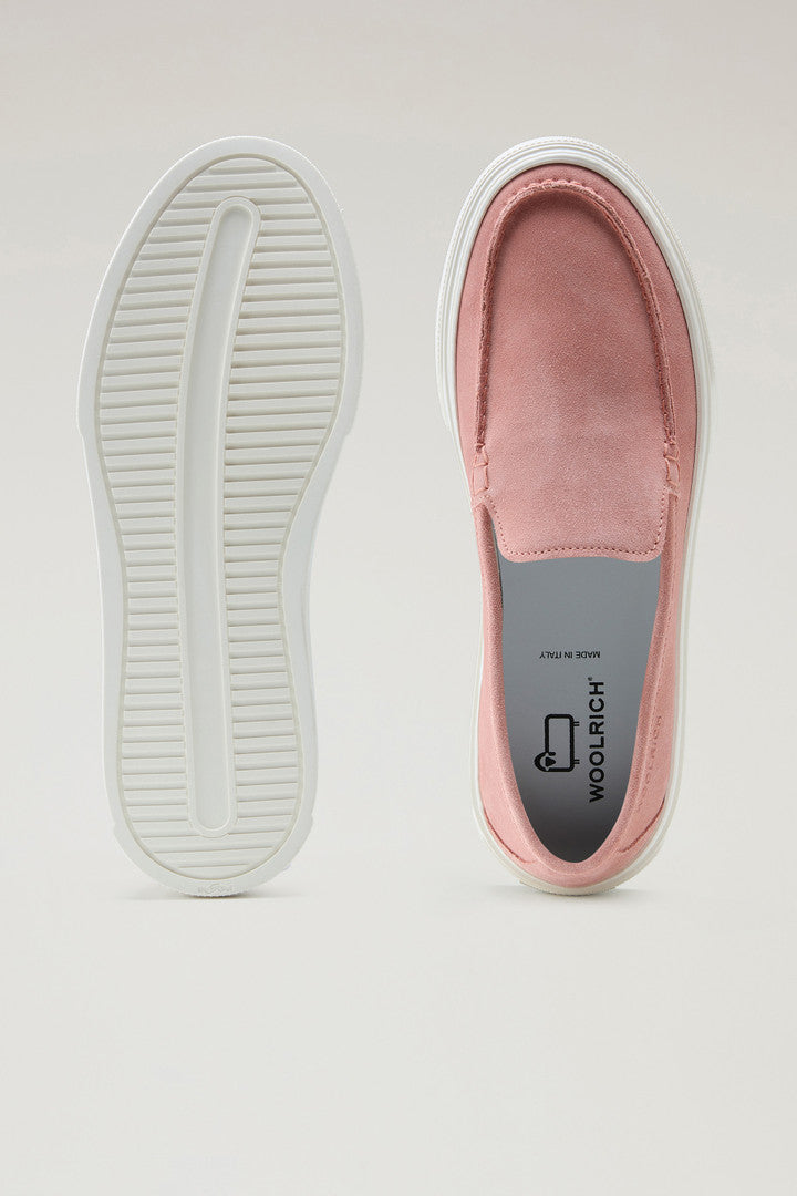 Suede Slip-on Loafers (Pink) - Detail View 4