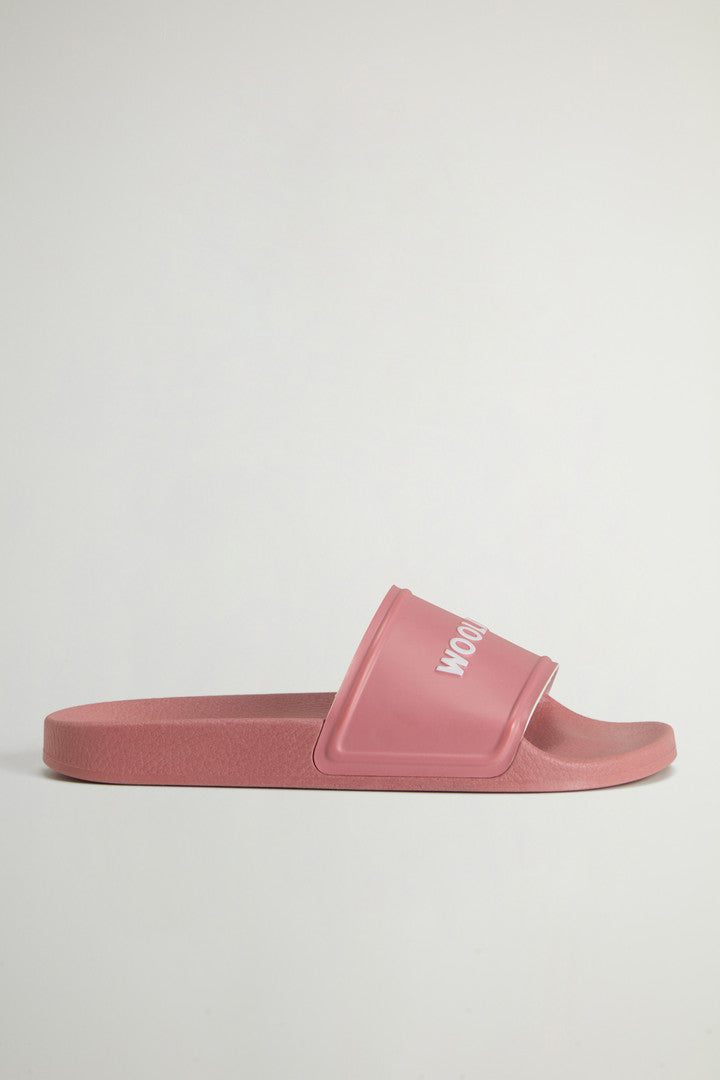 Rubber Slide Sandals (Off White) - Main View
