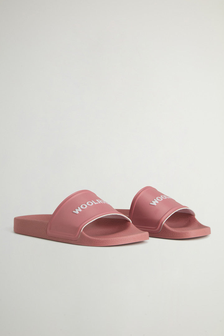 Rubber Slide Sandals (Off White) - Detail View 1