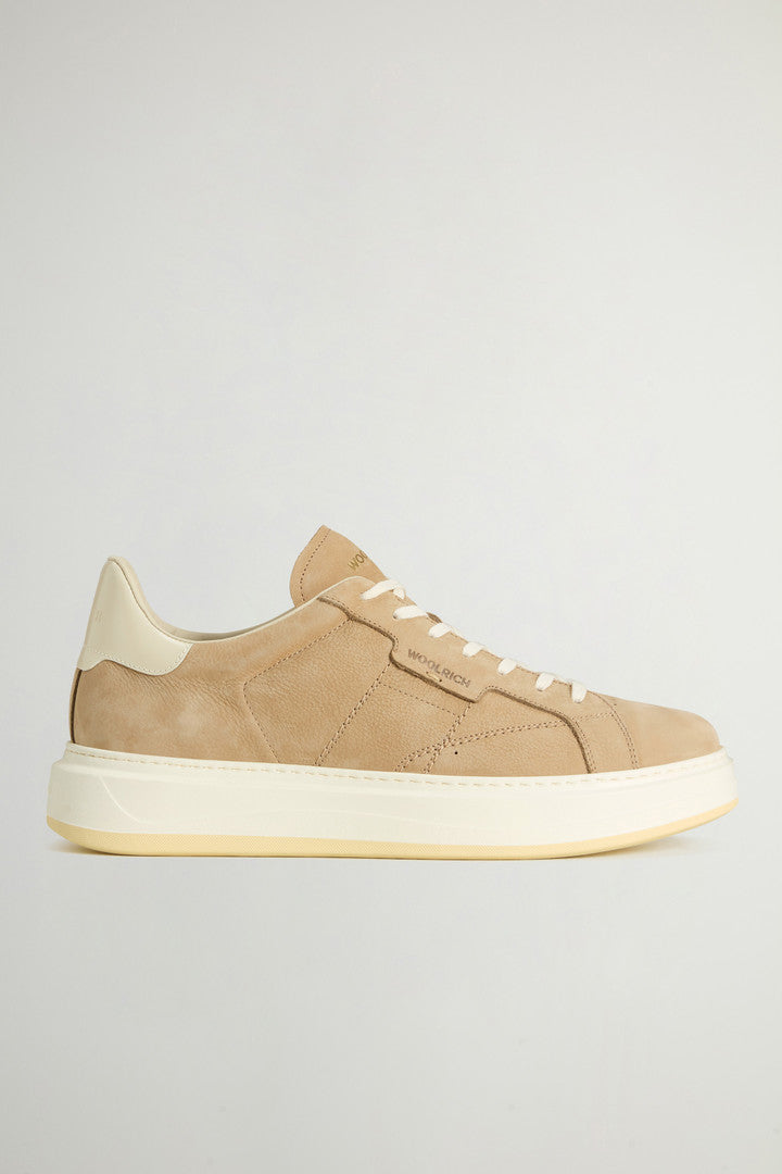 Arrow Sneakers in Suede (Beige Off White) - Main View