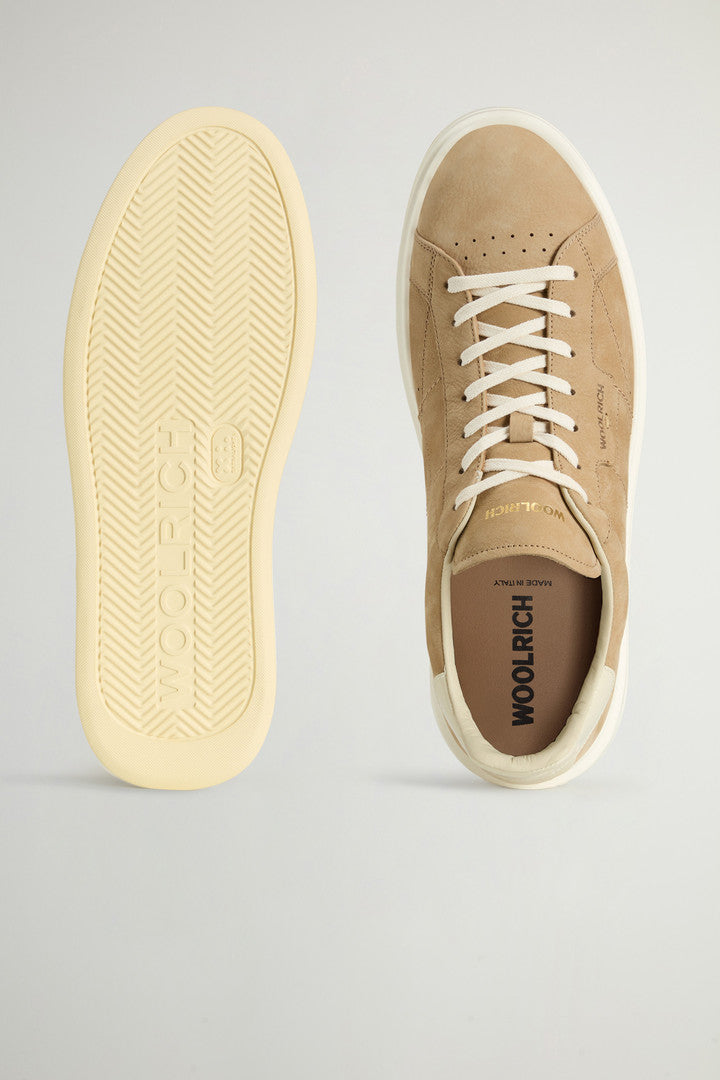 Arrow Sneakers in Suede (Beige Off White) - Detail View 3