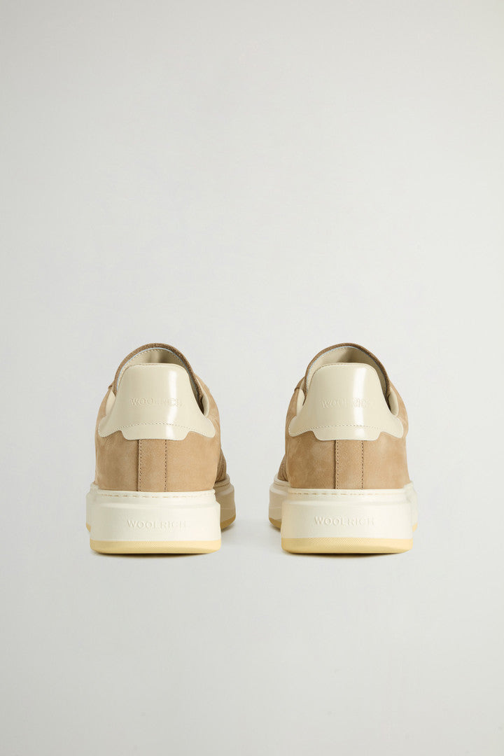 Arrow Sneakers in Suede (Beige Off White) - Detail View 2
