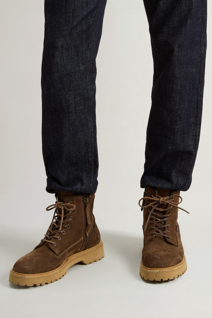 Main Combat Boots in Suede with grain effect (Dark Brown) - Detail View 5