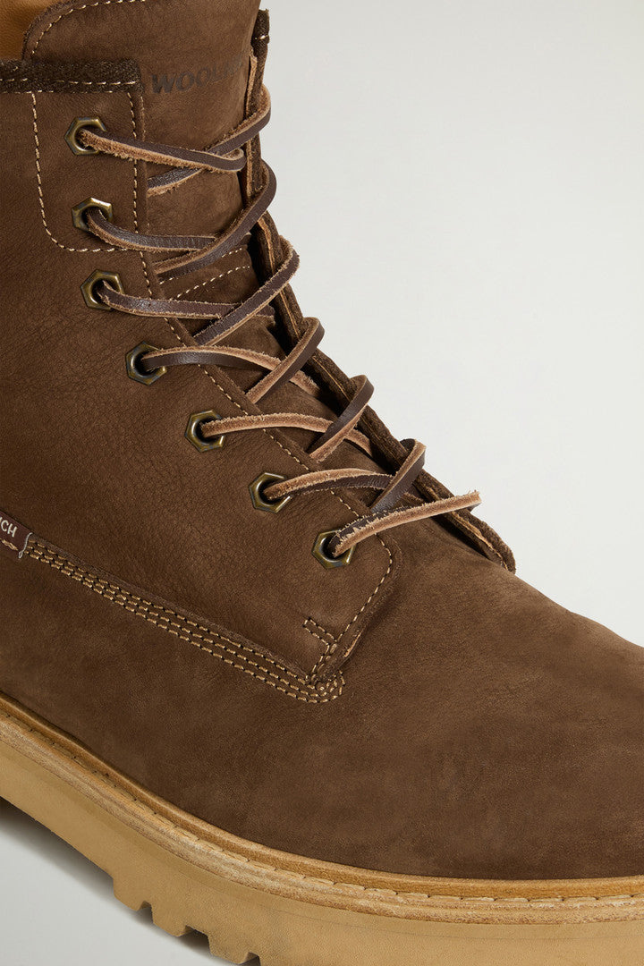 Main Combat Boots in Suede with grain effect (Dark Brown) - Detail View 4