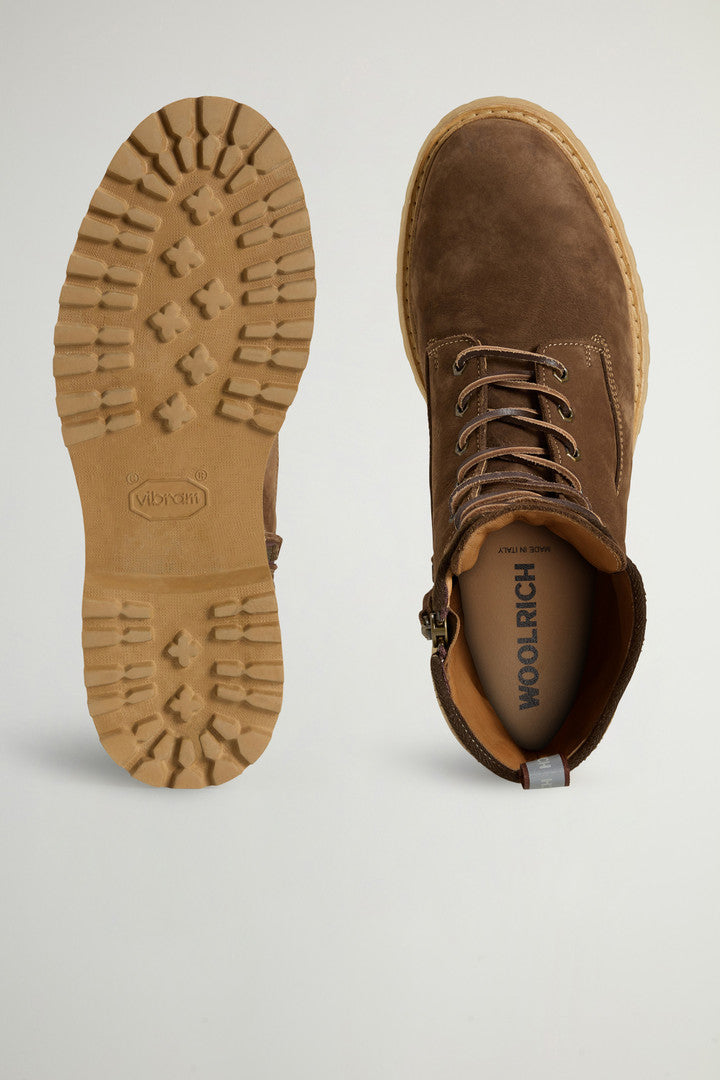 Main Combat Boots in Suede with grain effect (Dark Brown) - Detail View 3