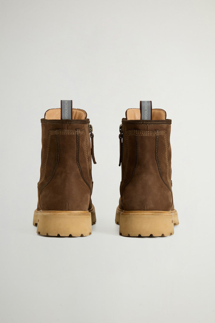Main Combat Boots in Suede with grain effect (Dark Brown) - Detail View 2
