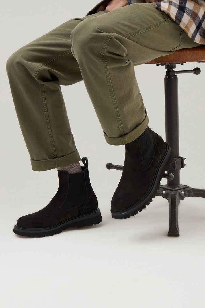 New City Chelsea Boots in Suede (Dark Brown) - Detail View 5