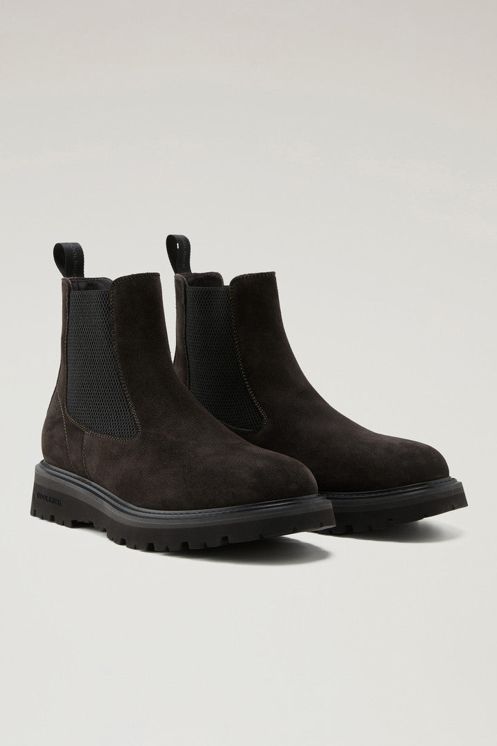 New City Chelsea Boots in Suede (Dark Brown) - Detail View 2