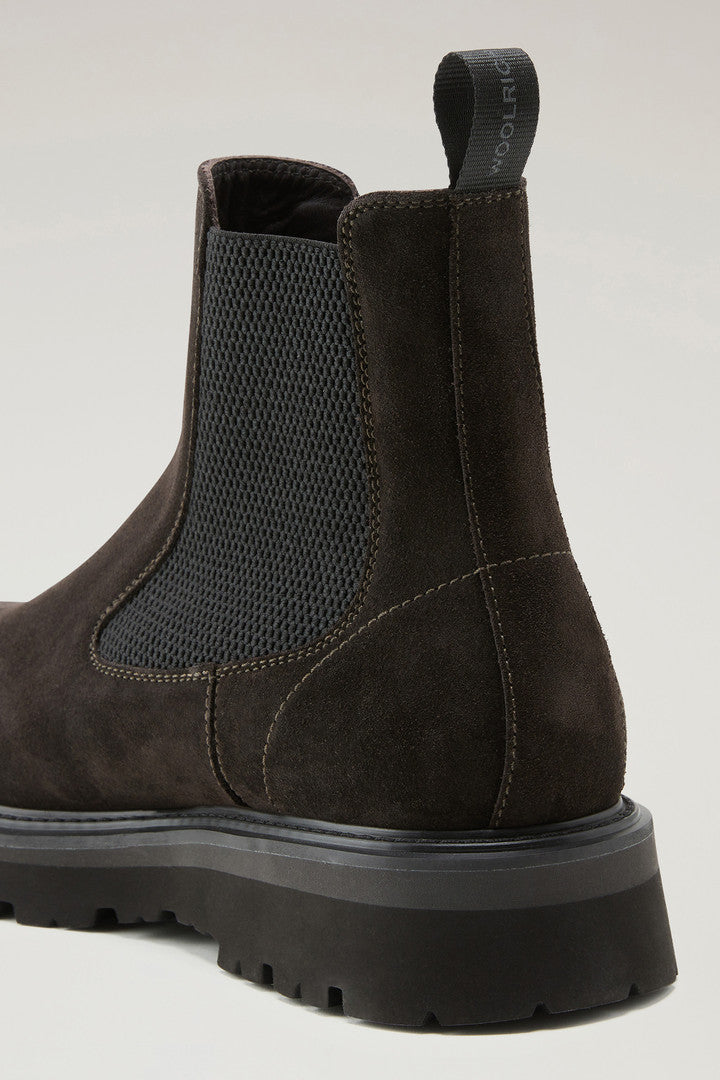 New City Chelsea Boots in Suede (Dark Brown) - Main View