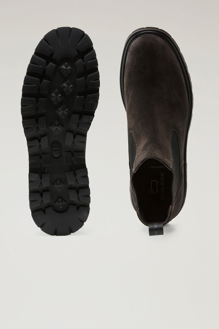 New City Chelsea Boots in Suede (Dark Brown) - Detail View 4