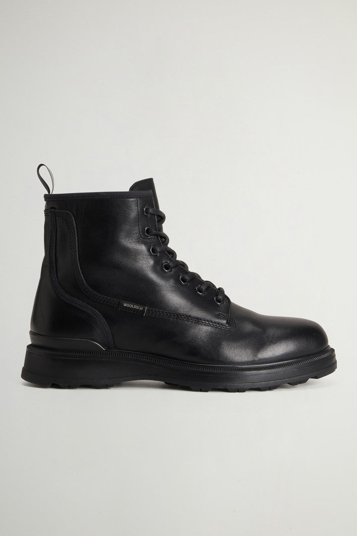 Grove Lace-Up Boots in Leather (Black) - Main View