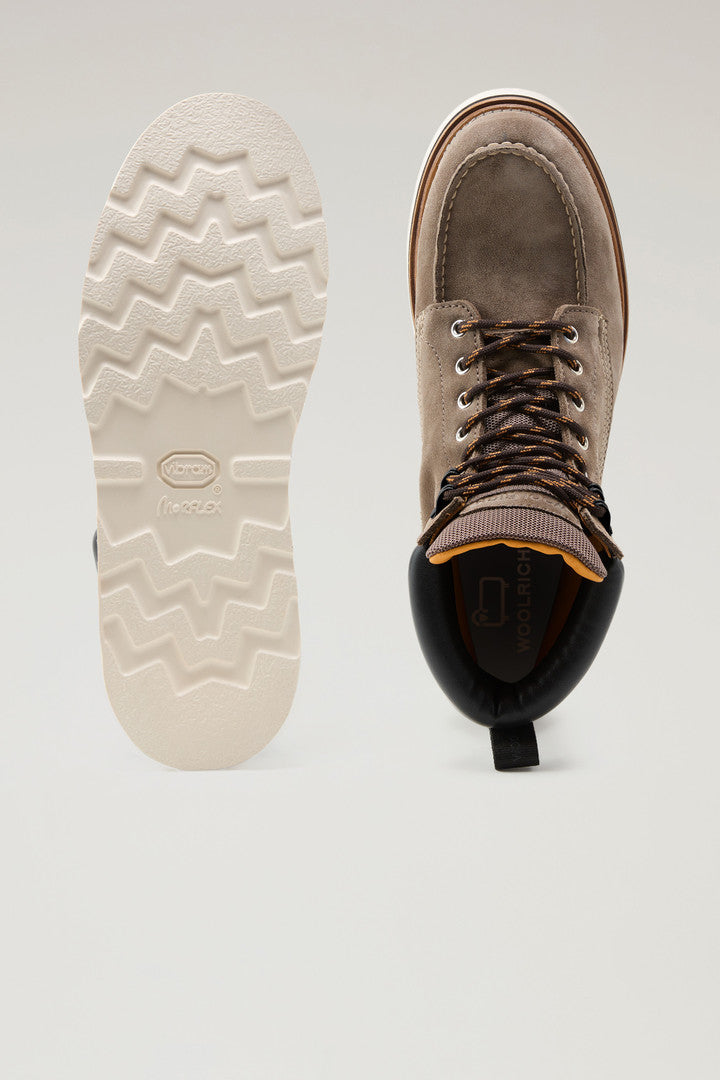 Moc Toe Boots in Suede (Taupe) - Detail View 3