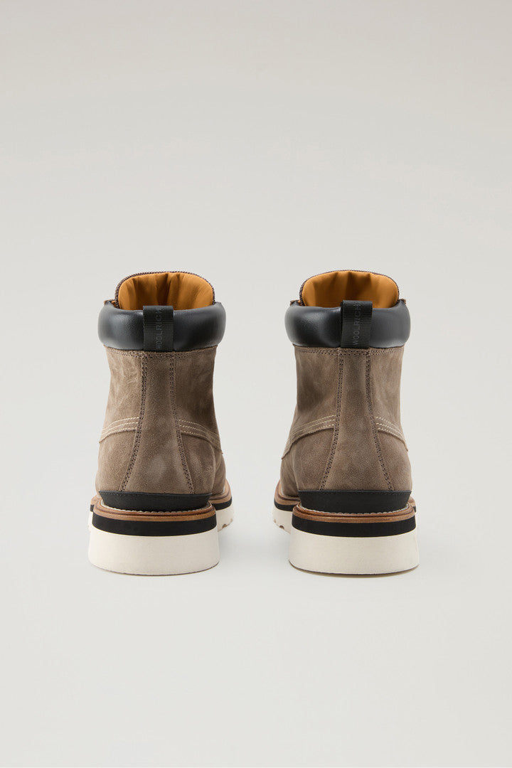 Moc Toe Boots in Suede (Taupe) - Detail View 2