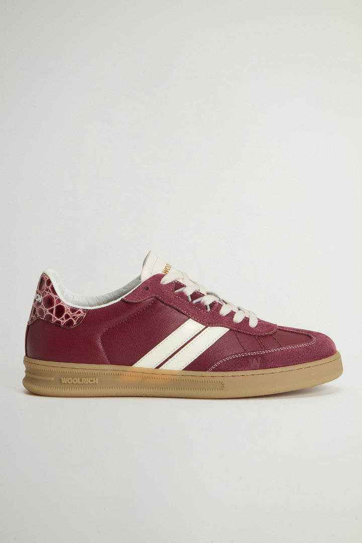 Doubleu Tennis Sneakers in Leather with Suede Inserts (Beige Beige) - Main View