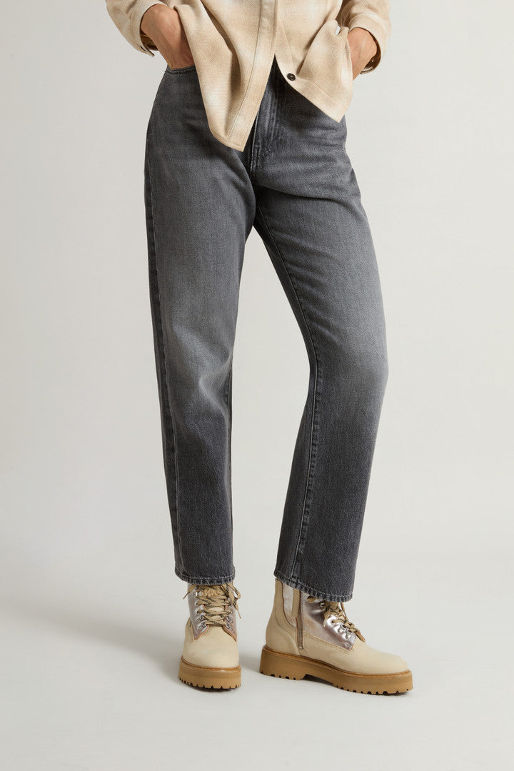 Main Combat Boots in Cowhide and Suede (Whipped Cream Silver) - Detail View 5