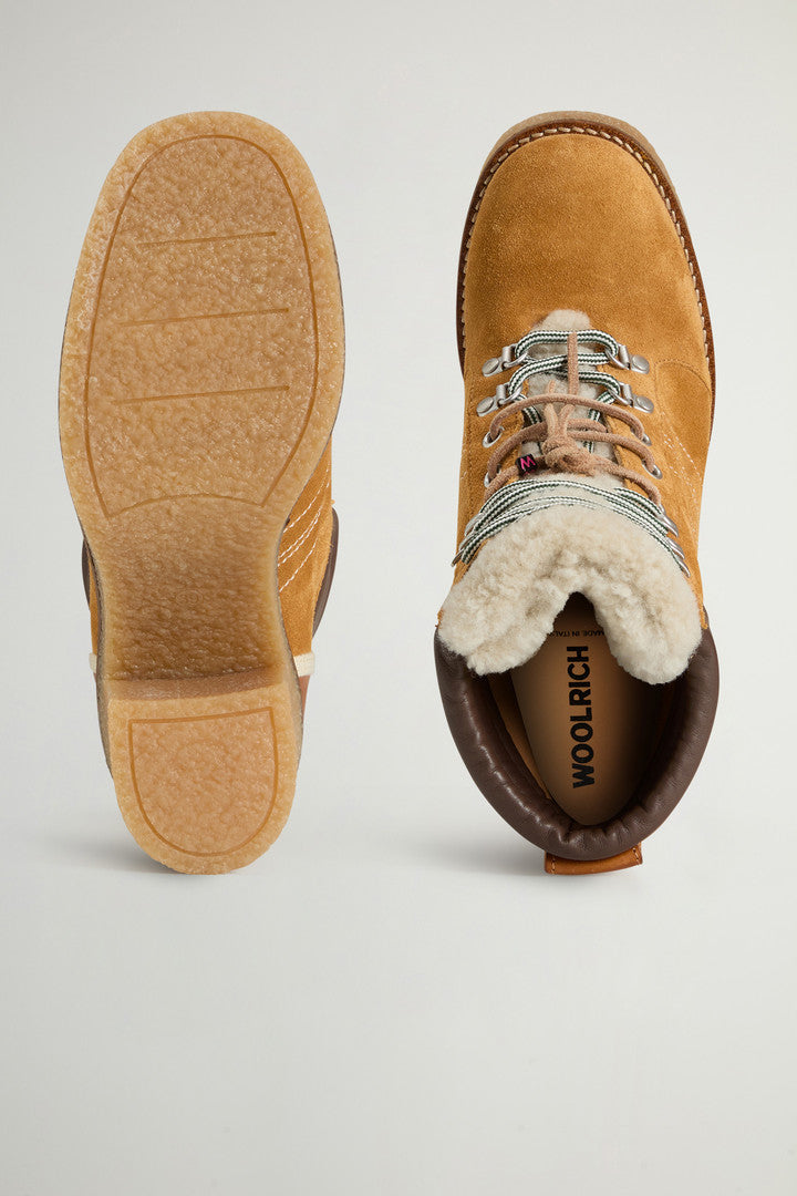 Landhill Ankle Boots in Suede and Cowhide Leather (Caramel) - Detail View 3